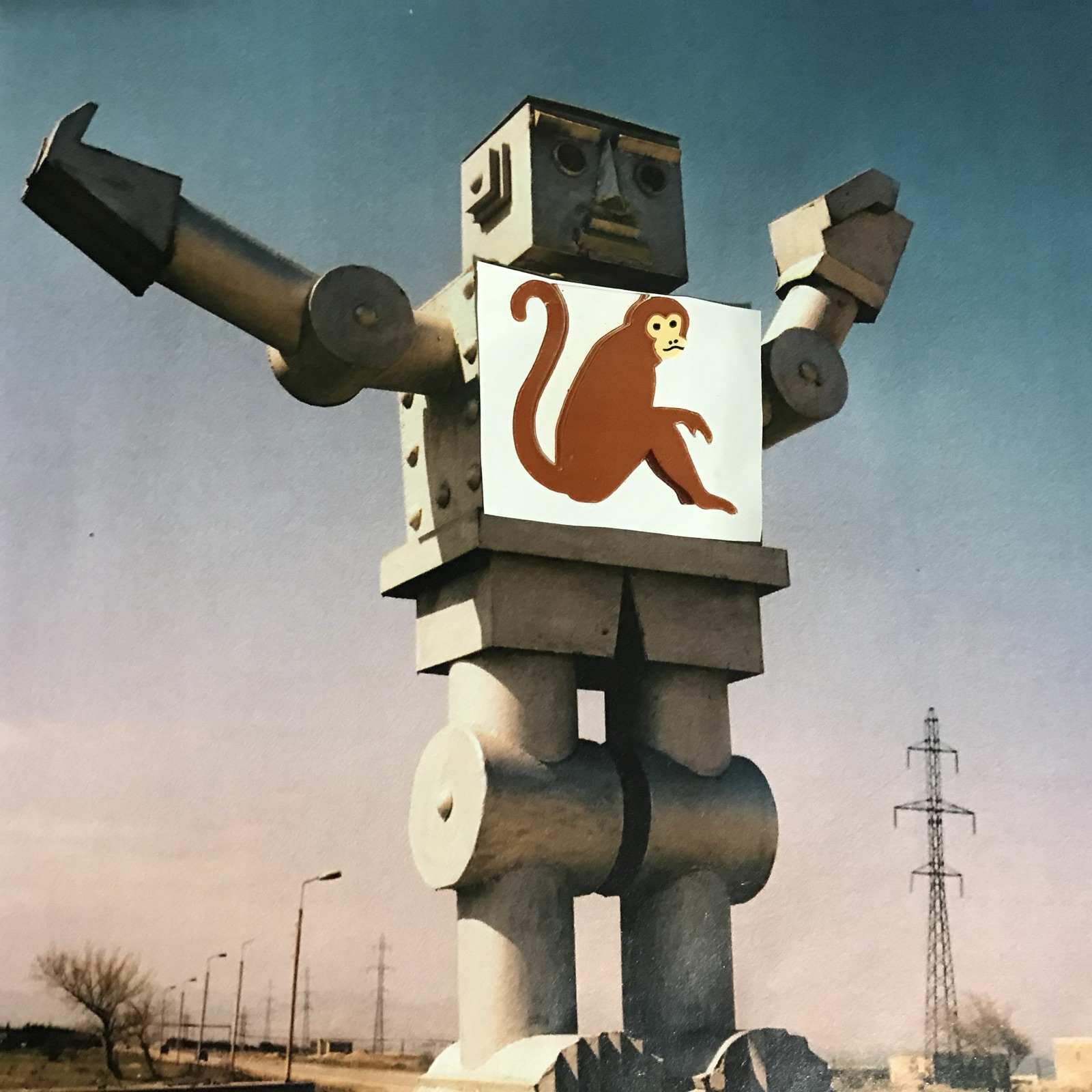 Robot & monkey &mdash; print